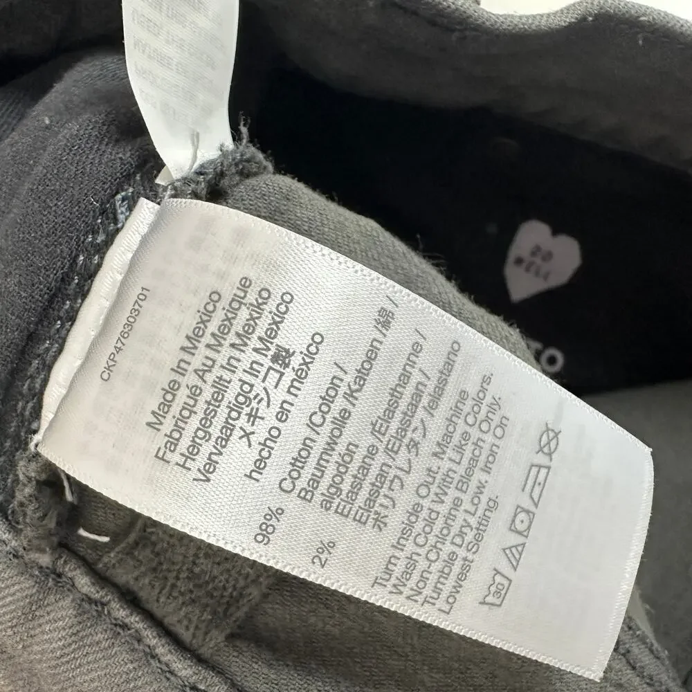 Madewell Garment Dyed Athletic Slim Jeans Thunder Cloud Gray Mens W 30 L 32 NWT